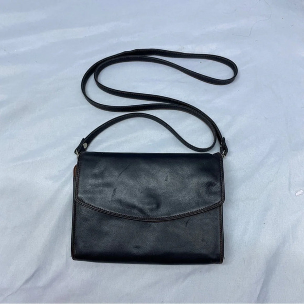 Pre-owned Derec Alexander Men Cross body Genuine Black Leather Bag